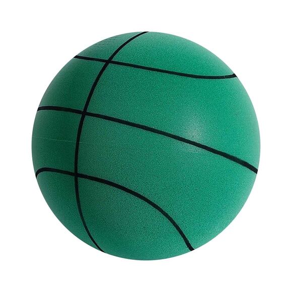 Silent Basketball Handle Airless Silent Foam Basketball No.7-9.4 inch Green - Picture 1 of 3